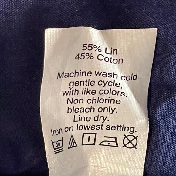 J. Crew Factory Navy & White Polka Dot Linen Blend Shorts Size 0 - Picture 6 of 7